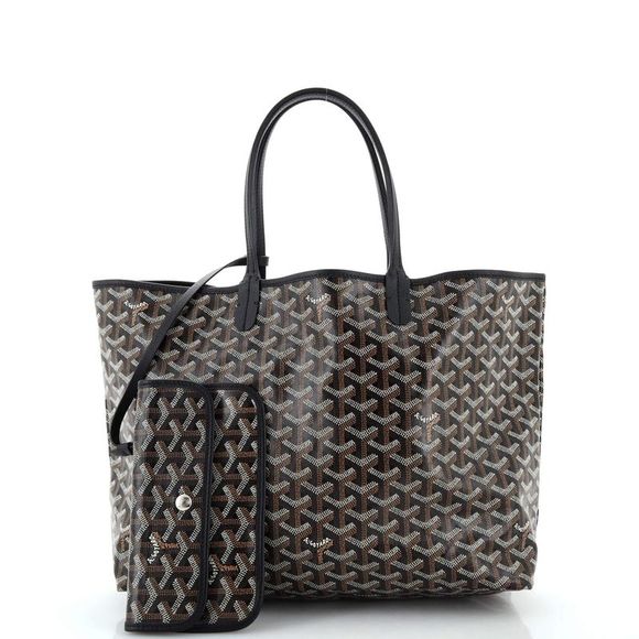 Goyard Saint Louis Tote Coated Canvas PM Black - Picture 2 of 7